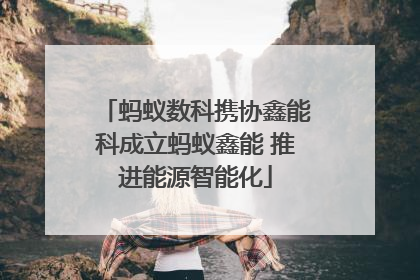 蚂蚁数科携协鑫能科成立蚂蚁鑫能 推进能源智能化